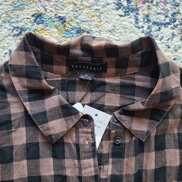 Sanctuary Bianca Gingham plaid button up shirt - Picture 10 of 16